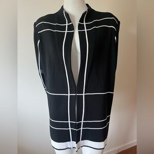 Ming Wang Black and White Cardigan